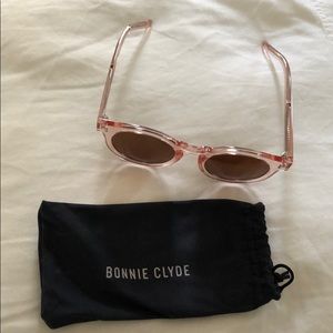 Bonnie Clyde pink opaque sunglasses, never worn
